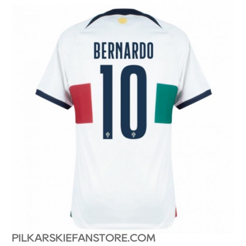 Tanie Strój piłkarski Portugalia Bernardo Silva #10 Koszulka Wyjazdowej MŚ 2022 Krótkie Rękawy